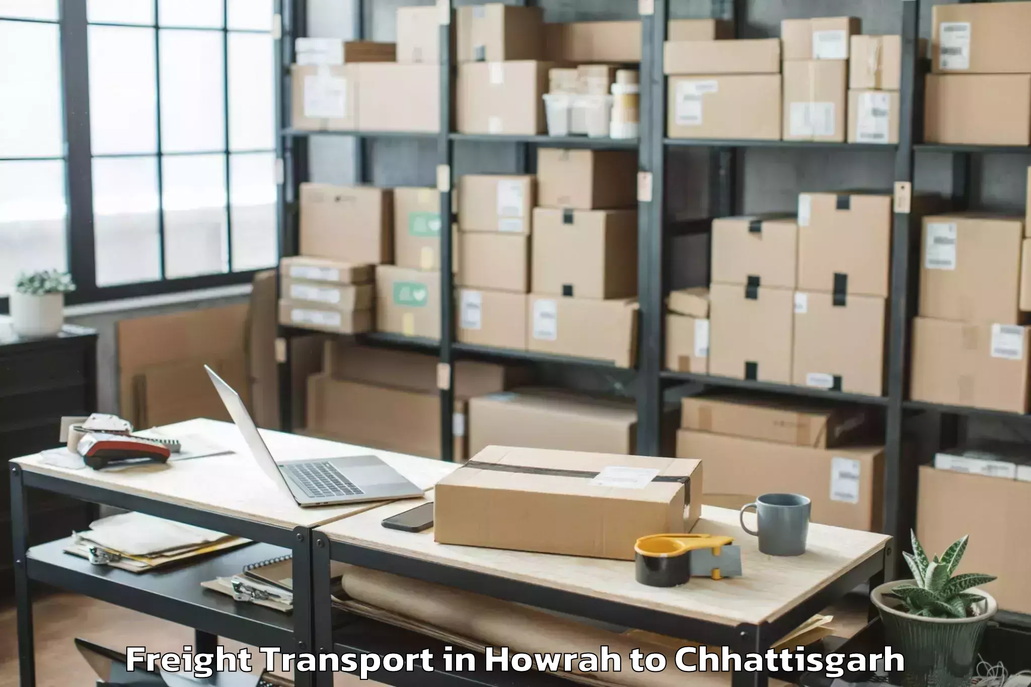 Reliable Howrah to Jashpurnagar Freight Transport